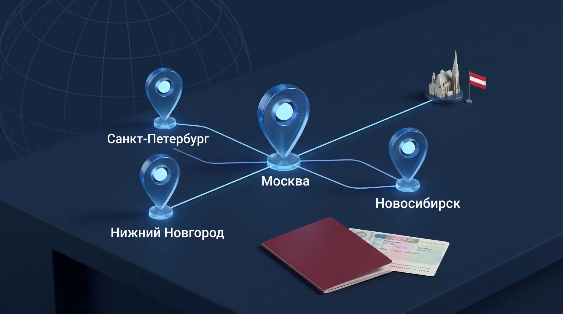 География австрийских представительств в России